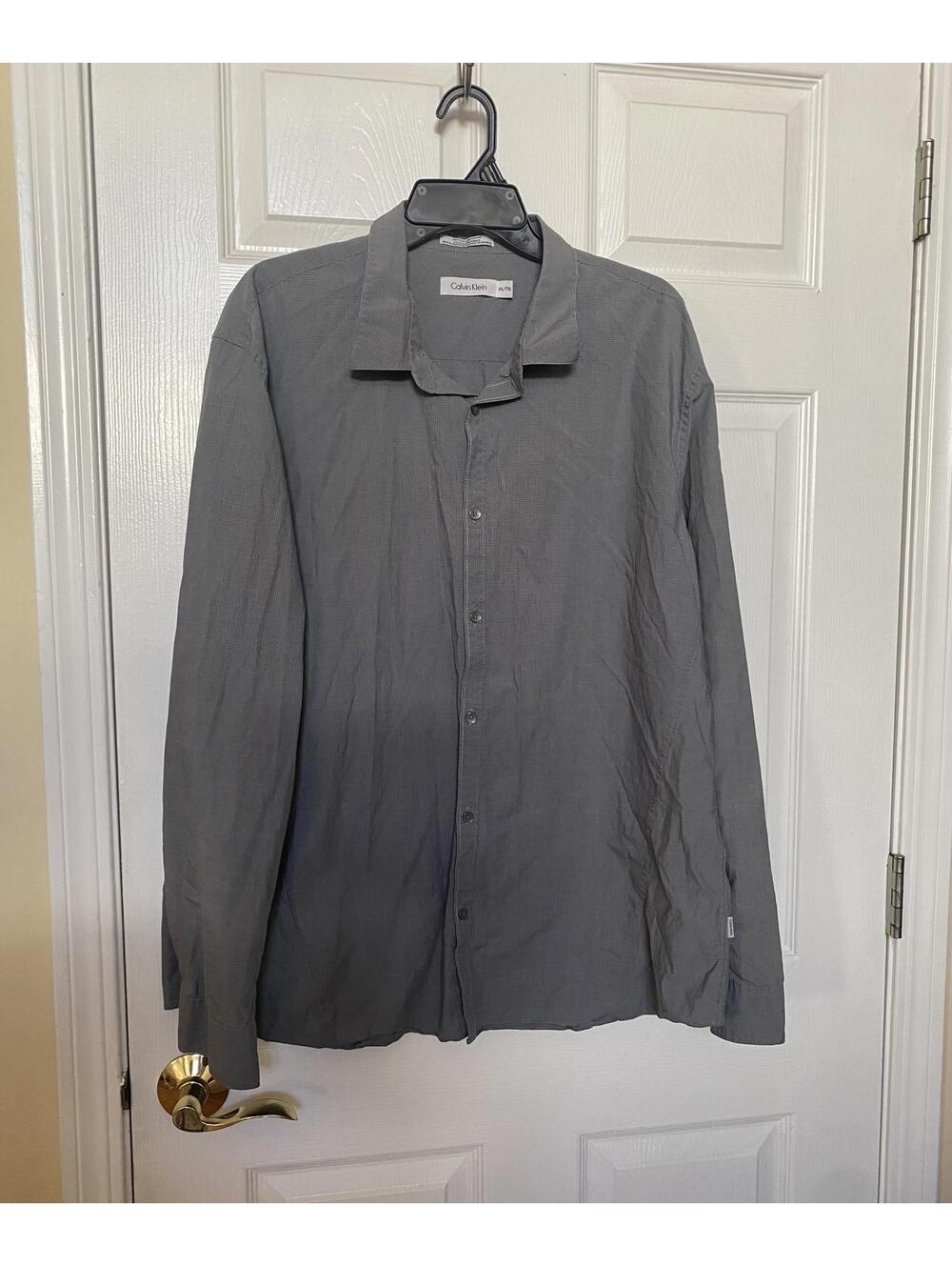 Calvin Klein Men's Long Sleeve Button-Up Shirt XXL